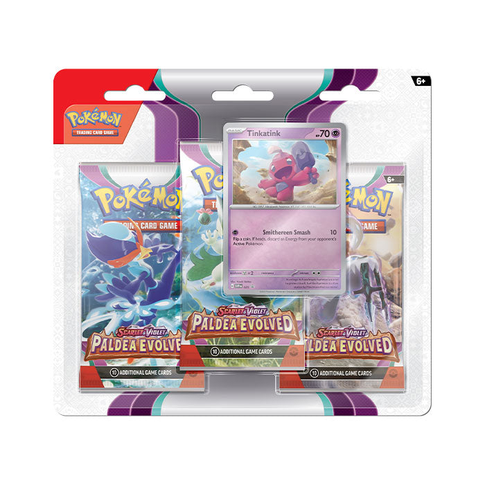Paldea Evolved 3 Pack Blister – Tinkatink