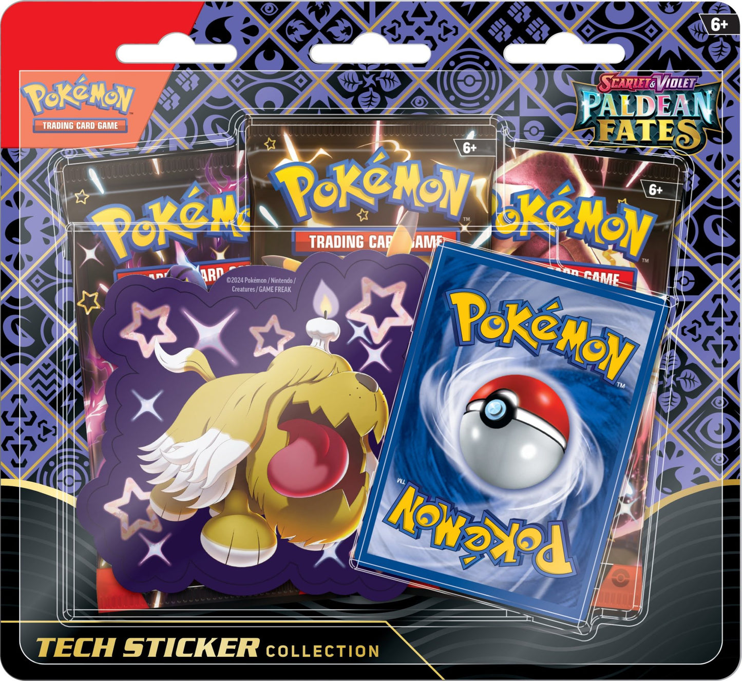 Paldean Fates 3 Pack Blister (Tech Sticker)