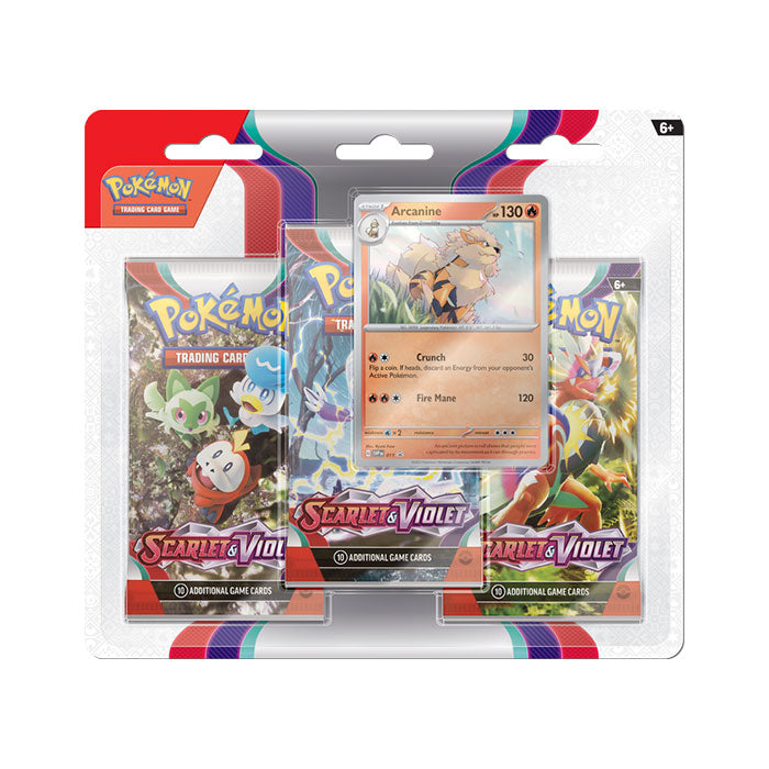 Scarlet & Violet 3 Pack Blister – Arcanine