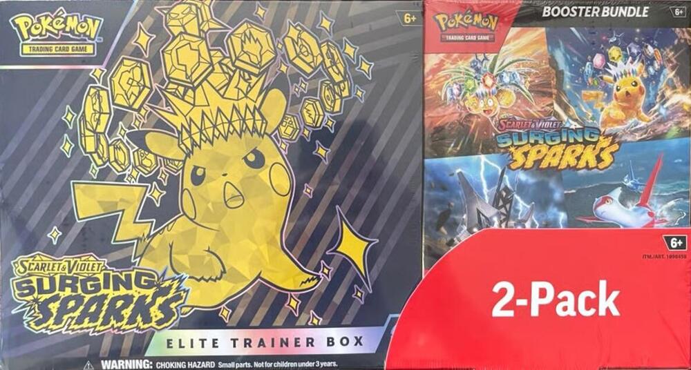 Costco Pokémon Surging Sparks 2-Pack: Elite Trainer Box & Booster Bundle