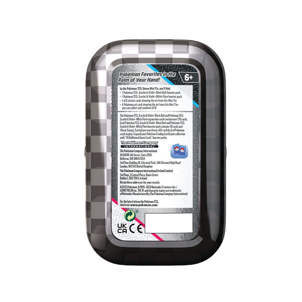 Black Bolt & White Flare Mini Tin Display