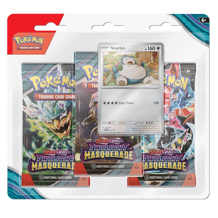 Twilight Masquerade 3 Pack Blister Snorlax